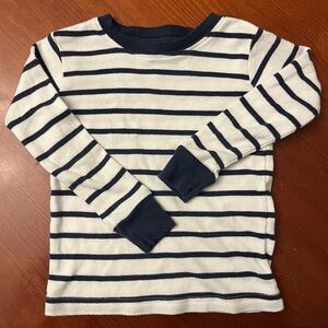 3/$20 Carter’s Long Sleeve Tee Navy White Stripes 2T
